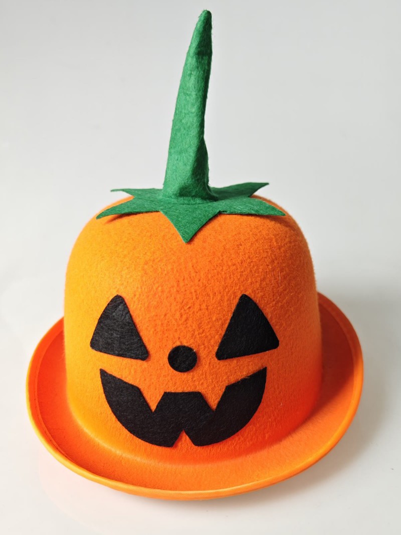Halloween Felt Hat - Orange - One size - image 1