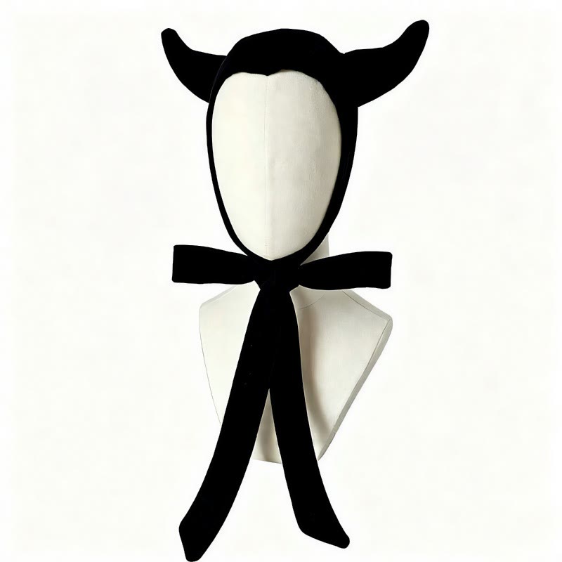 Solid With Bow Hat - Black - Adults - image 1