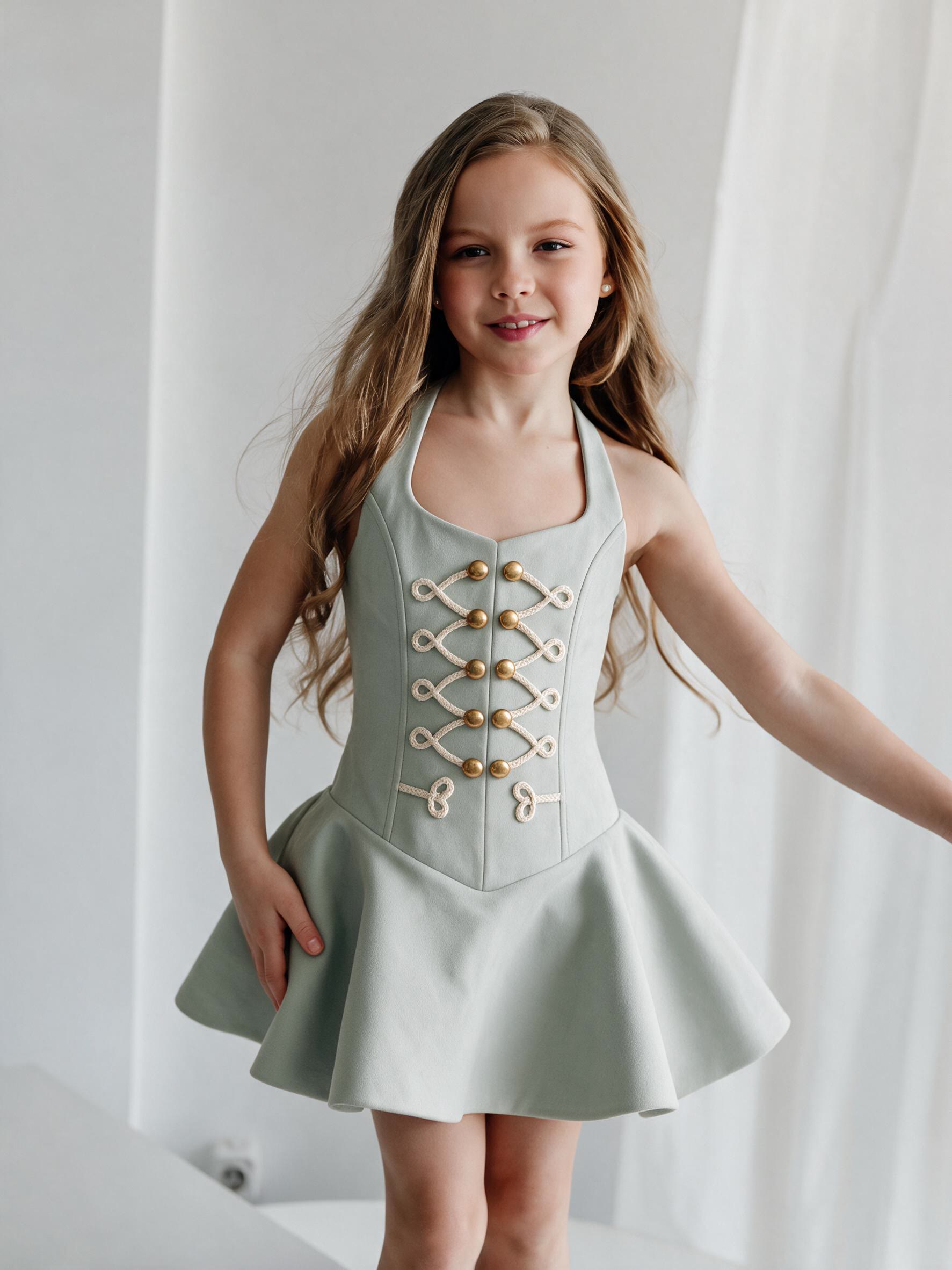 Chemical Fiber Blend Buckle Sleeveless Midi Dresses - image 7