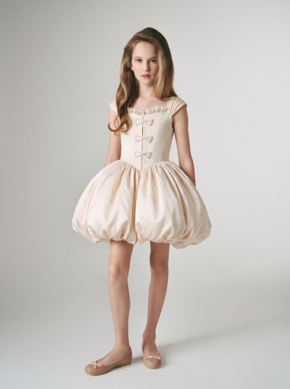 Satin Bow  Lace Edge Sleeveless Midi Dresses - image 4