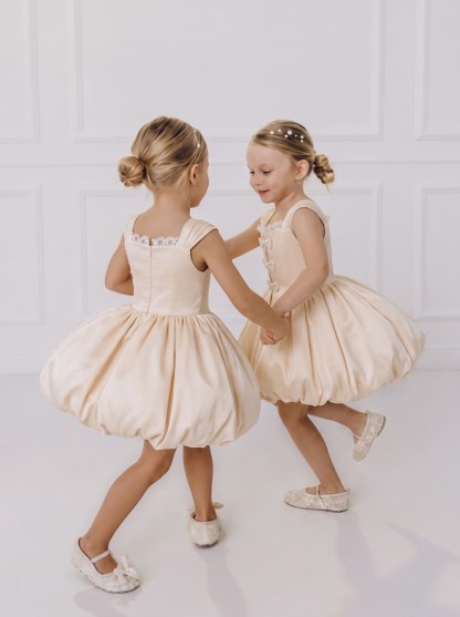 Satin Bow  Lace Edge Sleeveless Midi Dresses - image 10