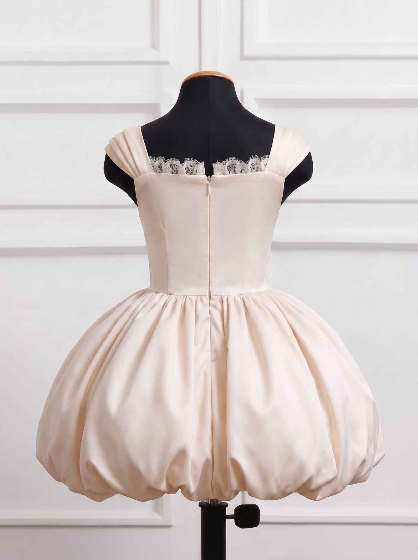 Satin Bow  Lace Edge Sleeveless Midi Dresses - image 8