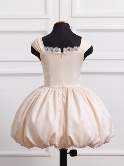 Satin Bow  Lace Edge Sleeveless Midi Dresses - image 8