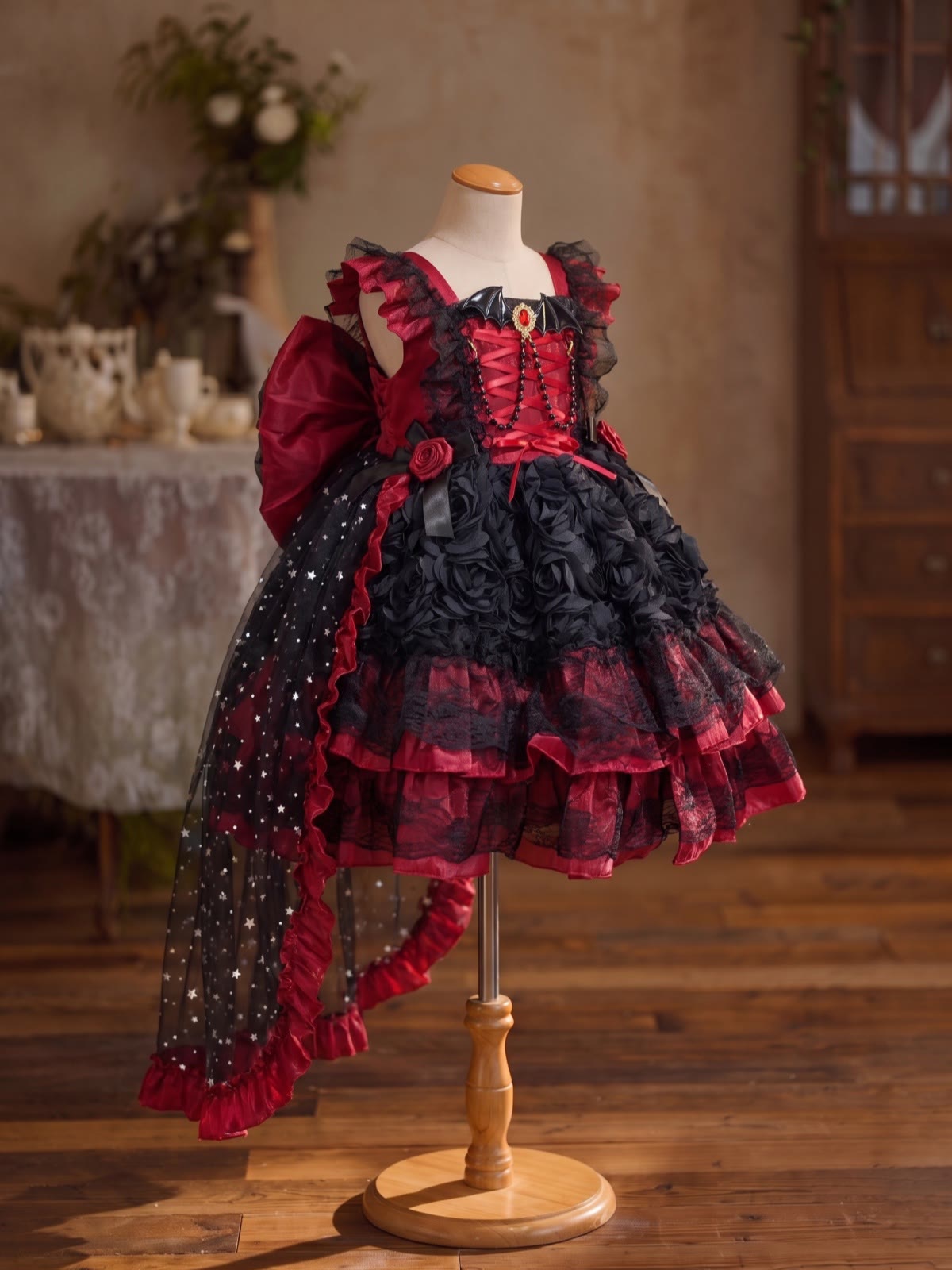 Mesh Rosette Sleeveless Short Dresses - image 6