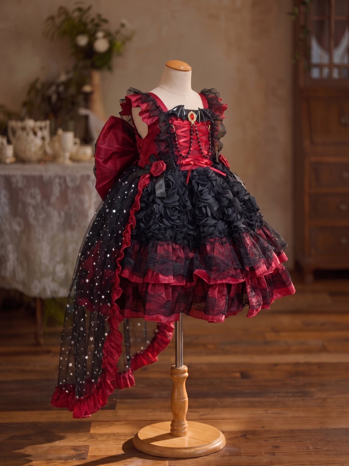 Mesh Rosette Sleeveless Short Dresses - image 6