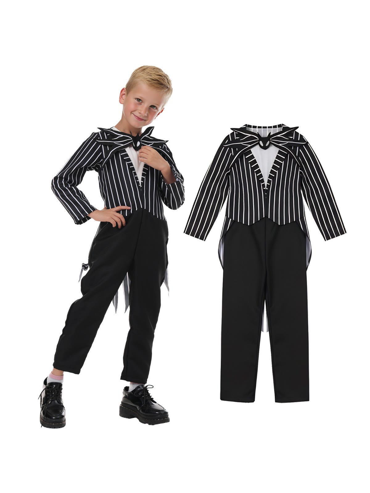 Chemical Fiber Blend Zipper Long Sleeve Long Two-piece Set With Mask - image 7