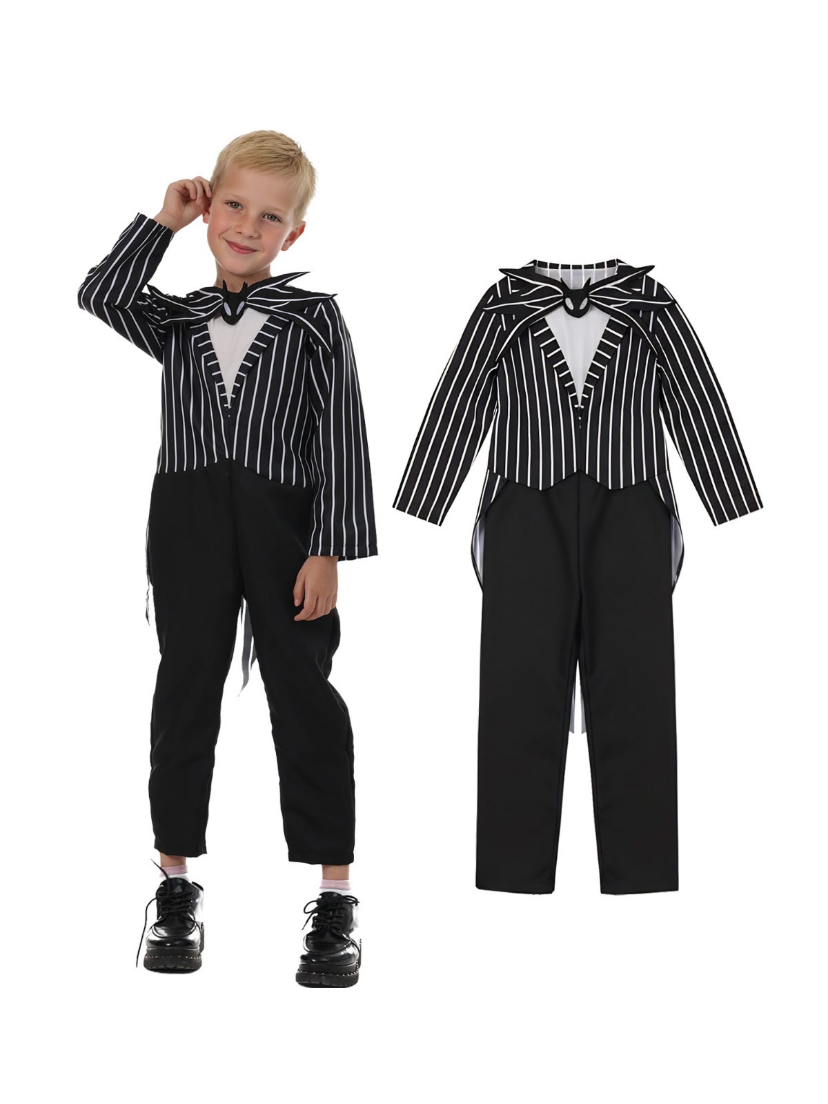 Chemical Fiber Blend Zipper Long Sleeve Long Two-piece Set With Mask - image 6