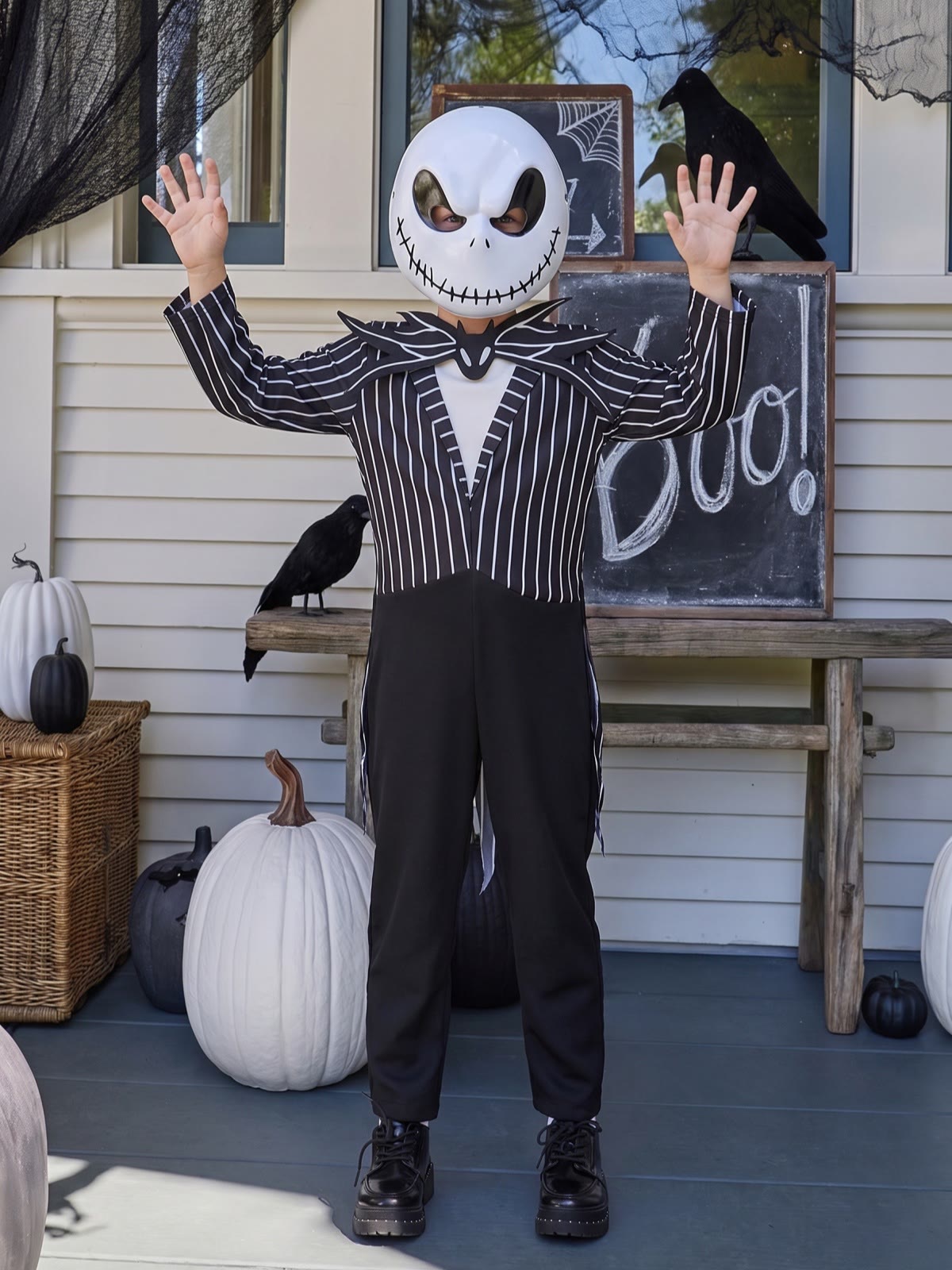 Chemical Fiber Blend Zipper Long Sleeve Long Two-piece Set With Mask - image 3