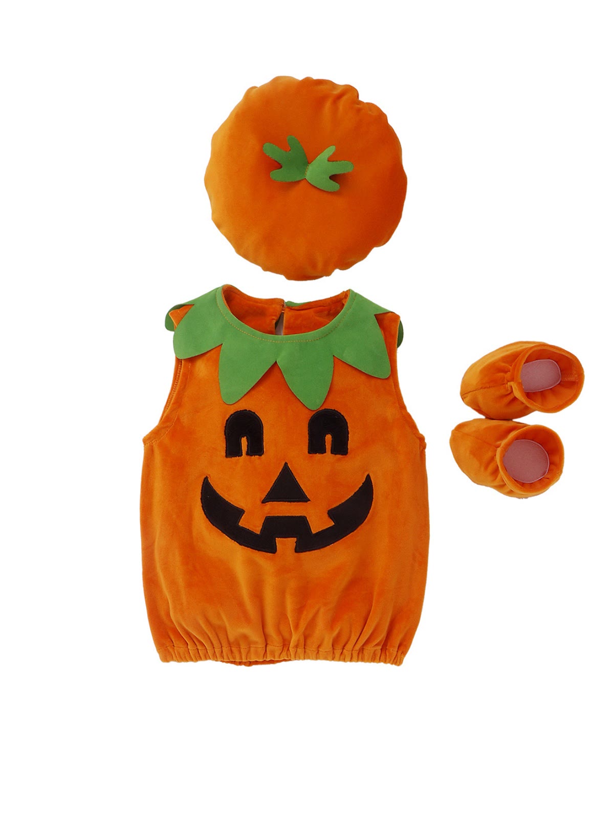Fluff/granular Fleece Fabric Button Sleeveless Short Three-piece Set - image 9