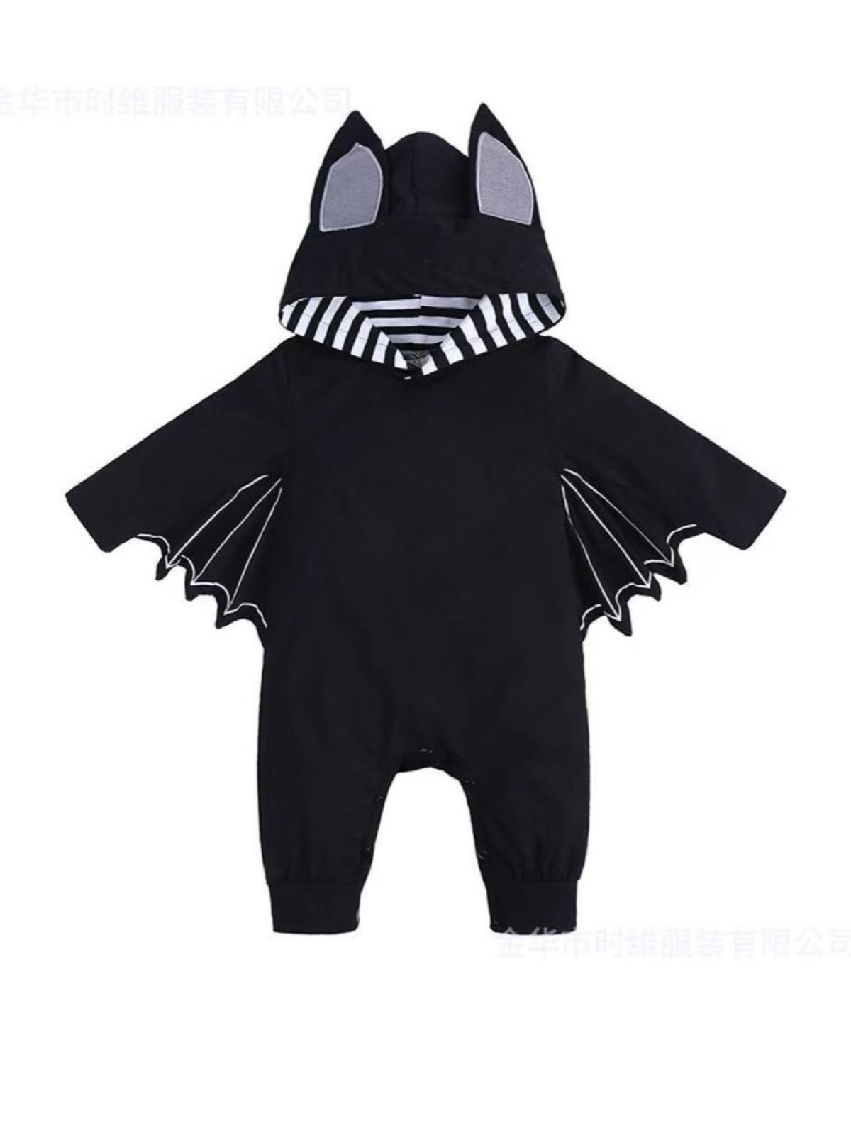 100% Cotton Button Long Sleeve Short Bodysuit - Black - 12-18M - image 1
