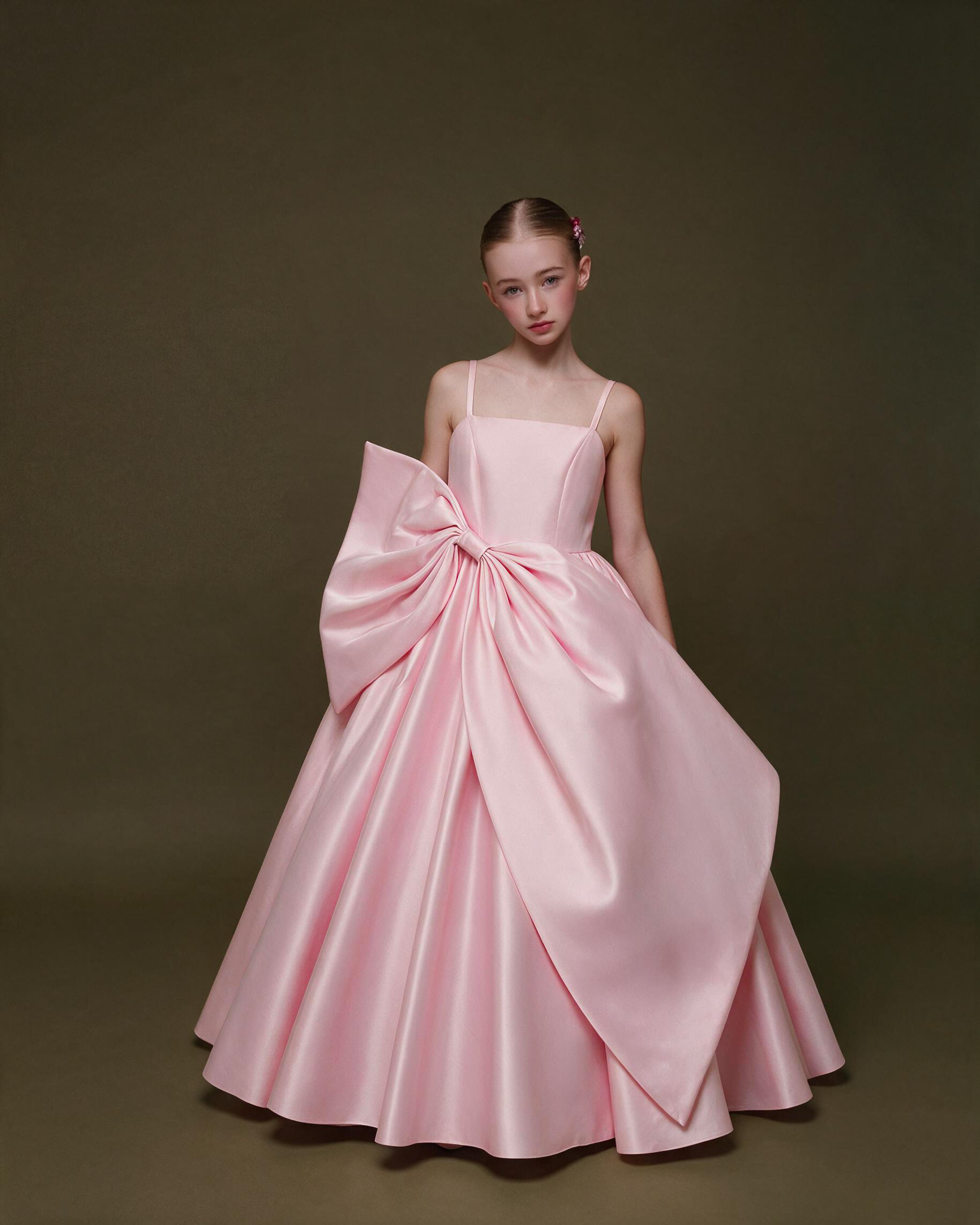 Satin Bow Sleeveless Maxi Dresses - image 2