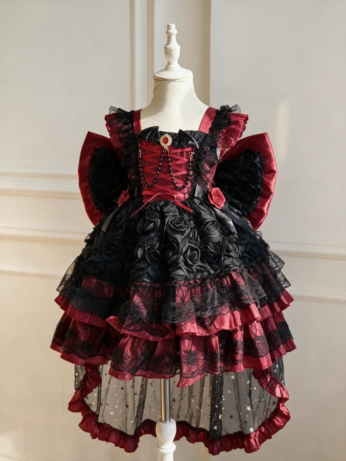 Mesh Rosette Sleeveless Short Dresses - image 2