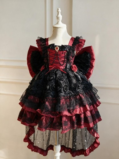 Mesh Rosette Sleeveless Short Dresses - image 2
