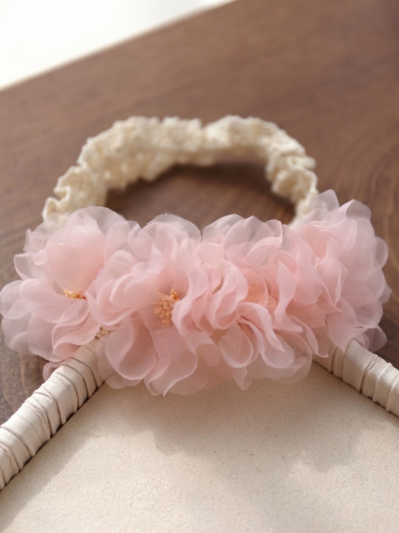 Solid Rosette Hairband - Pink - image 1