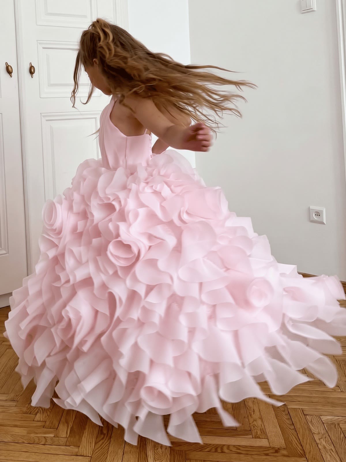 Organza Rosette Sleeveless Maxi Dresses - image 4