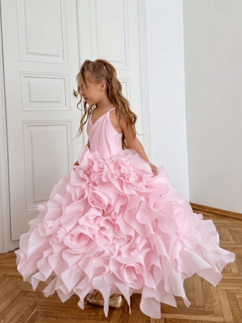 Organza Rosette Sleeveless Maxi Dresses - image 2