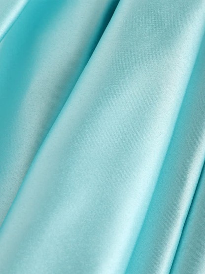 Chemical Fiber Blend Imitation Pearls Bow Sleeveless Mid-long Dresses - image 16