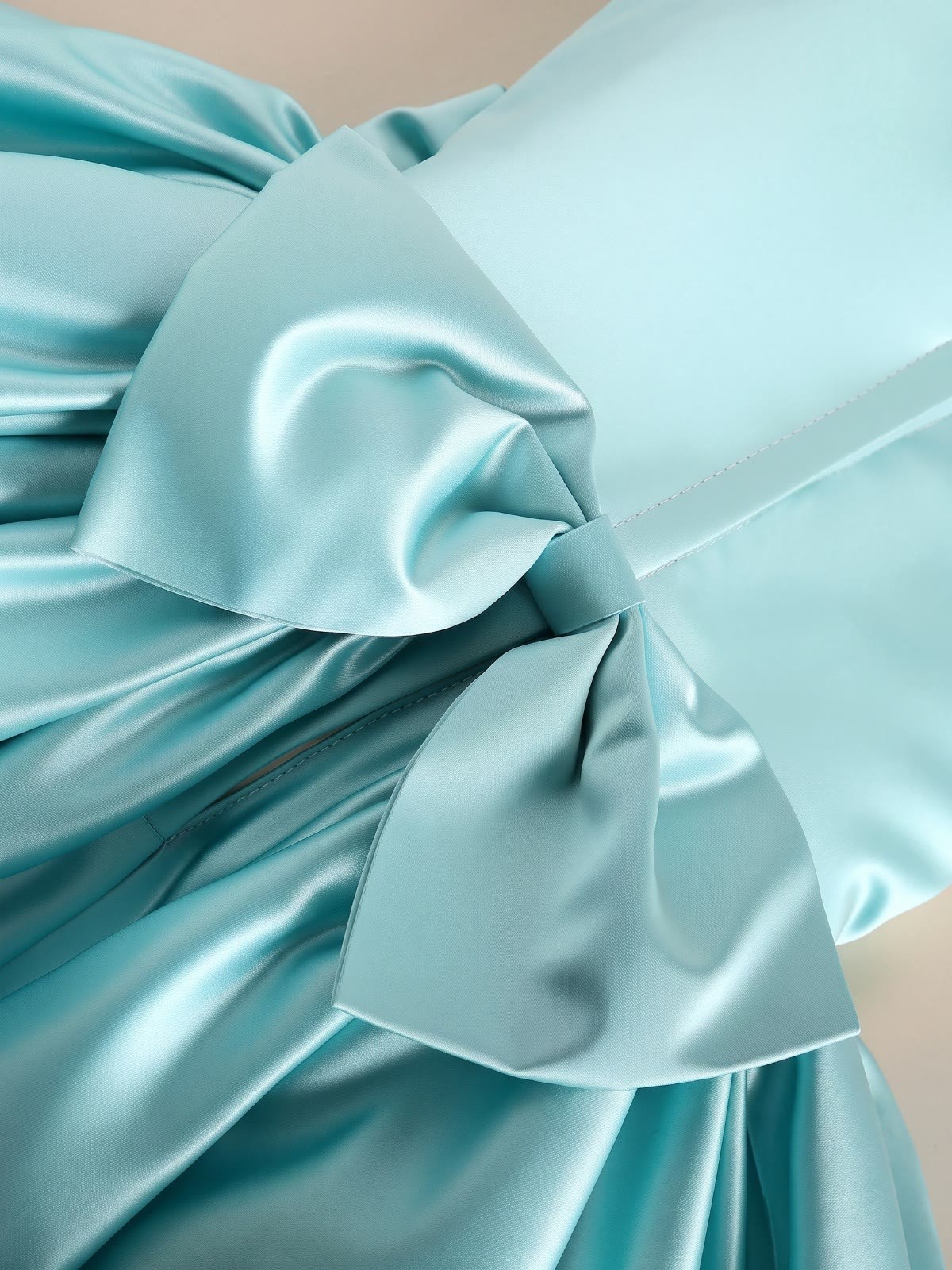 Chemical Fiber Blend Imitation Pearls Bow Sleeveless Mid-long Dresses - image 12