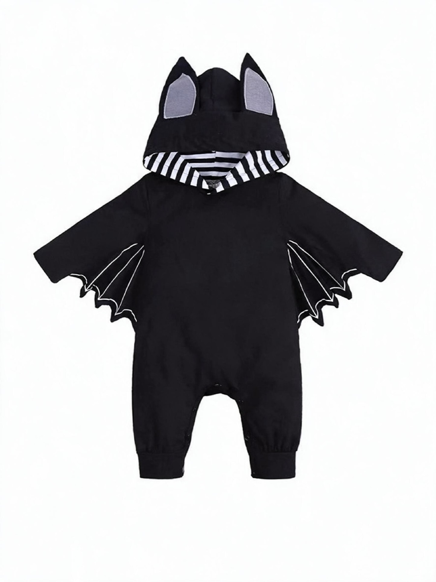 100% Cotton Button Long Sleeve Short Bodysuit - Black - 12-18M - image 1