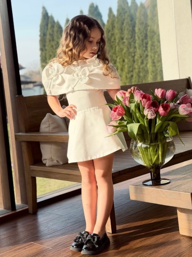 Satin Rosette Sleeveless Short Two-piece Set - image 2