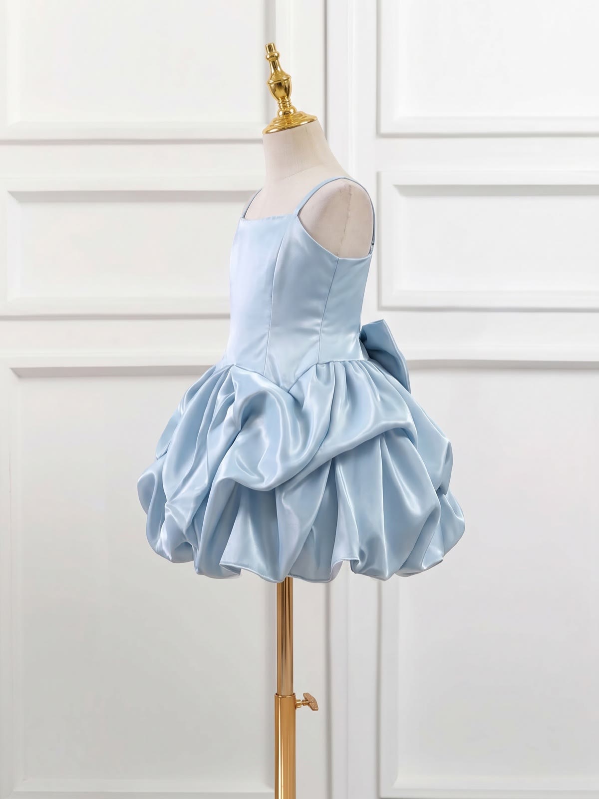 Satin Ruched Sleeveless Short Dresses - image 5