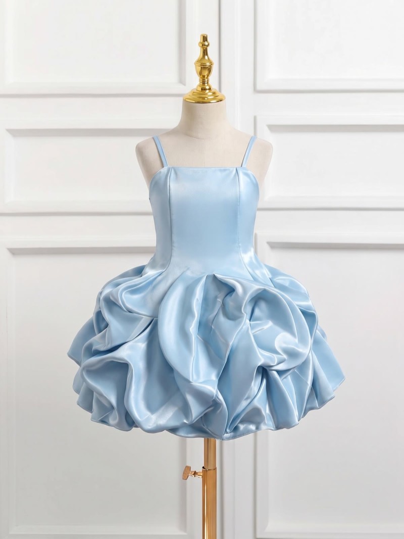 Satin Ruched Sleeveless Short Dresses - image 2