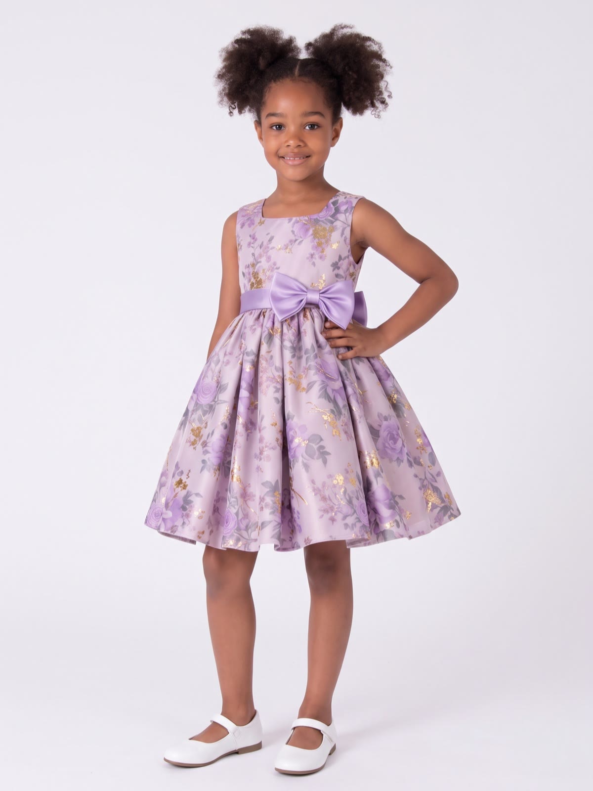 Satin Bow Sleeveless Short Dresses - image 4