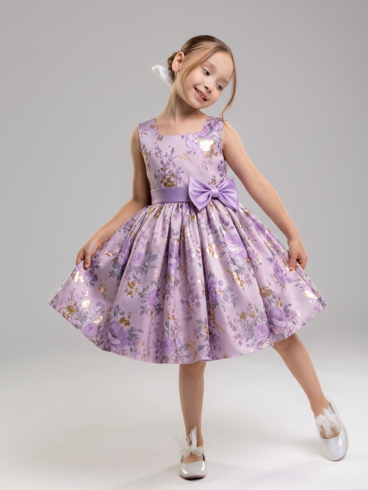 Satin Bow Sleeveless Short Dresses - image 3