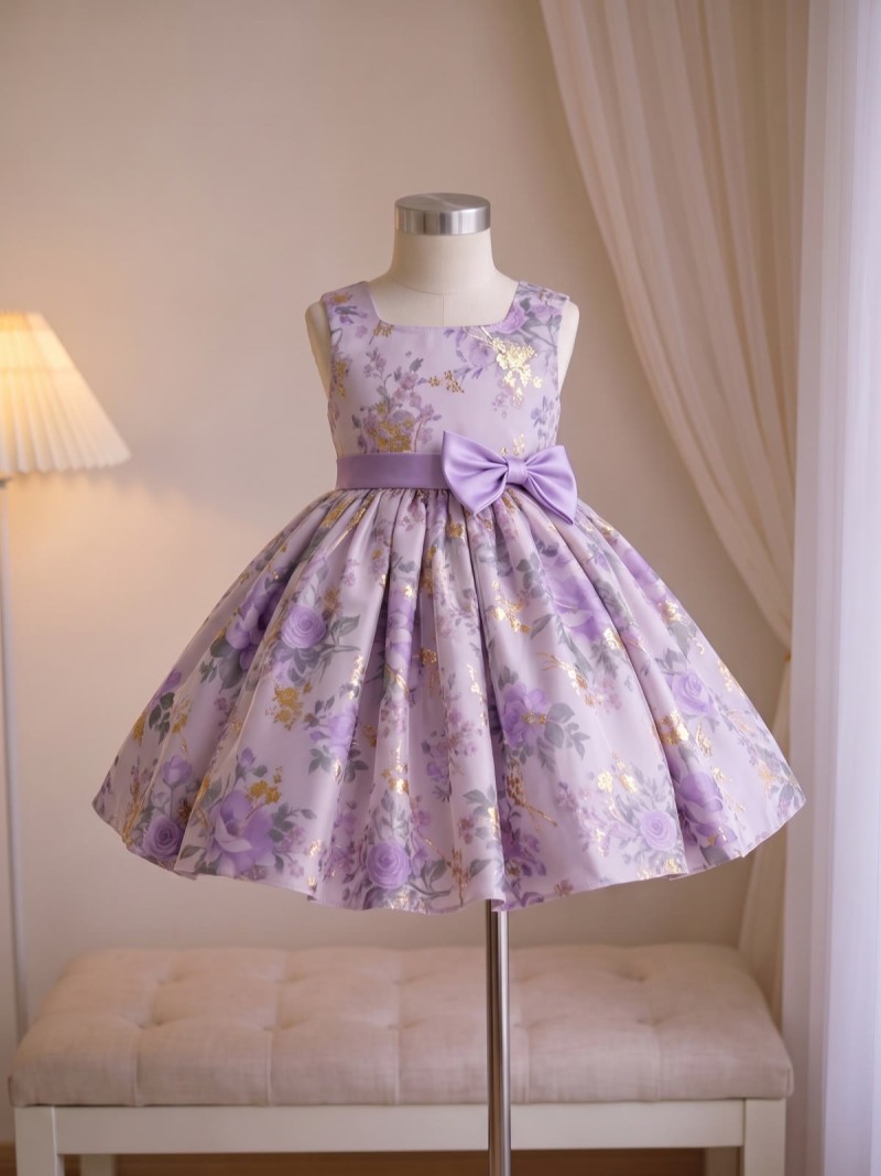 Satin Bow Sleeveless Short Dresses - image 2