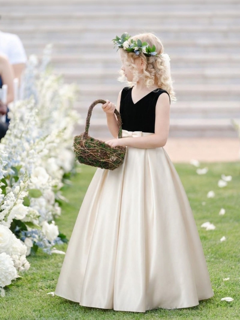 Satin Bow Sleeveless Maxi Dresses - image 2