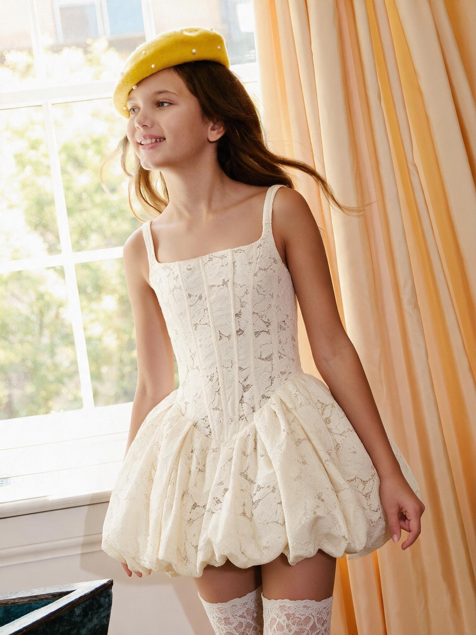 Lace Lace-up Sleeveless Short Two-piece Set Without Gloves - image 7