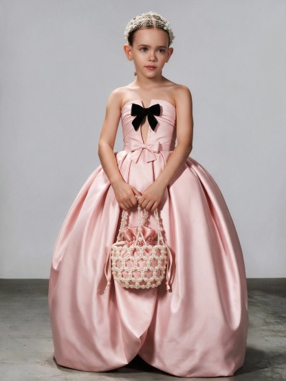 Satin Bow Sleeveless Maxi Dresses - image 2