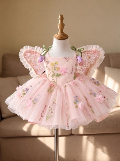 Mesh Rosette Sleeveless Midi Dresses With Hat And Wing - image 22