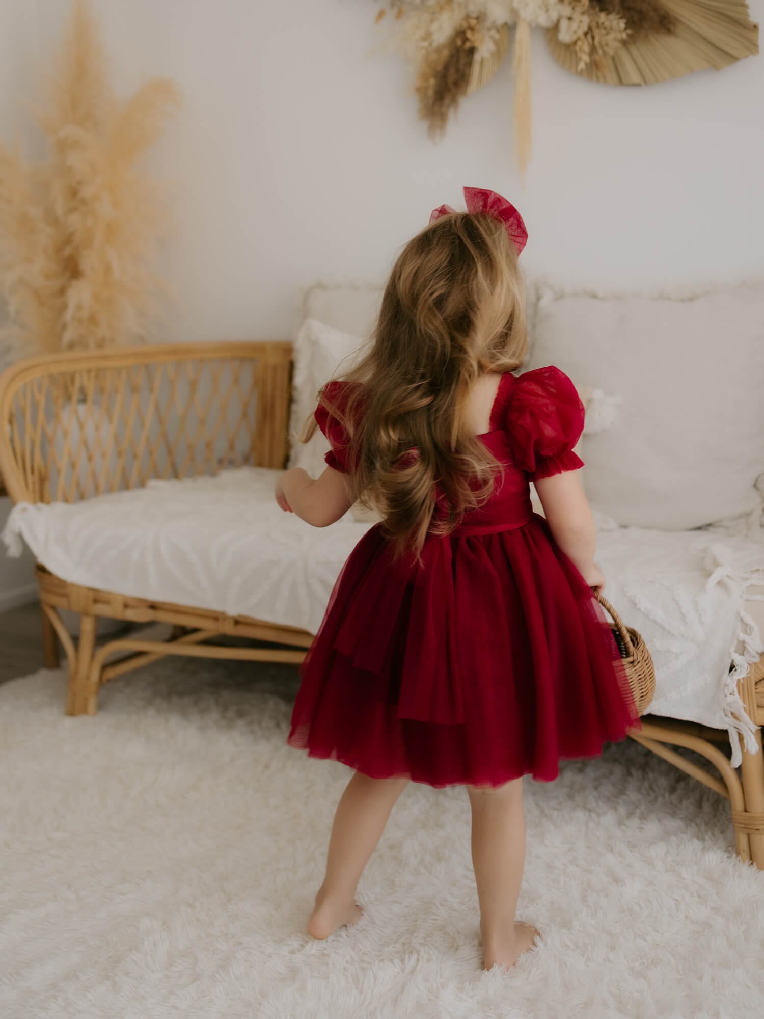 Mesh Bow Short Sleeve Midi Dresses - image 9