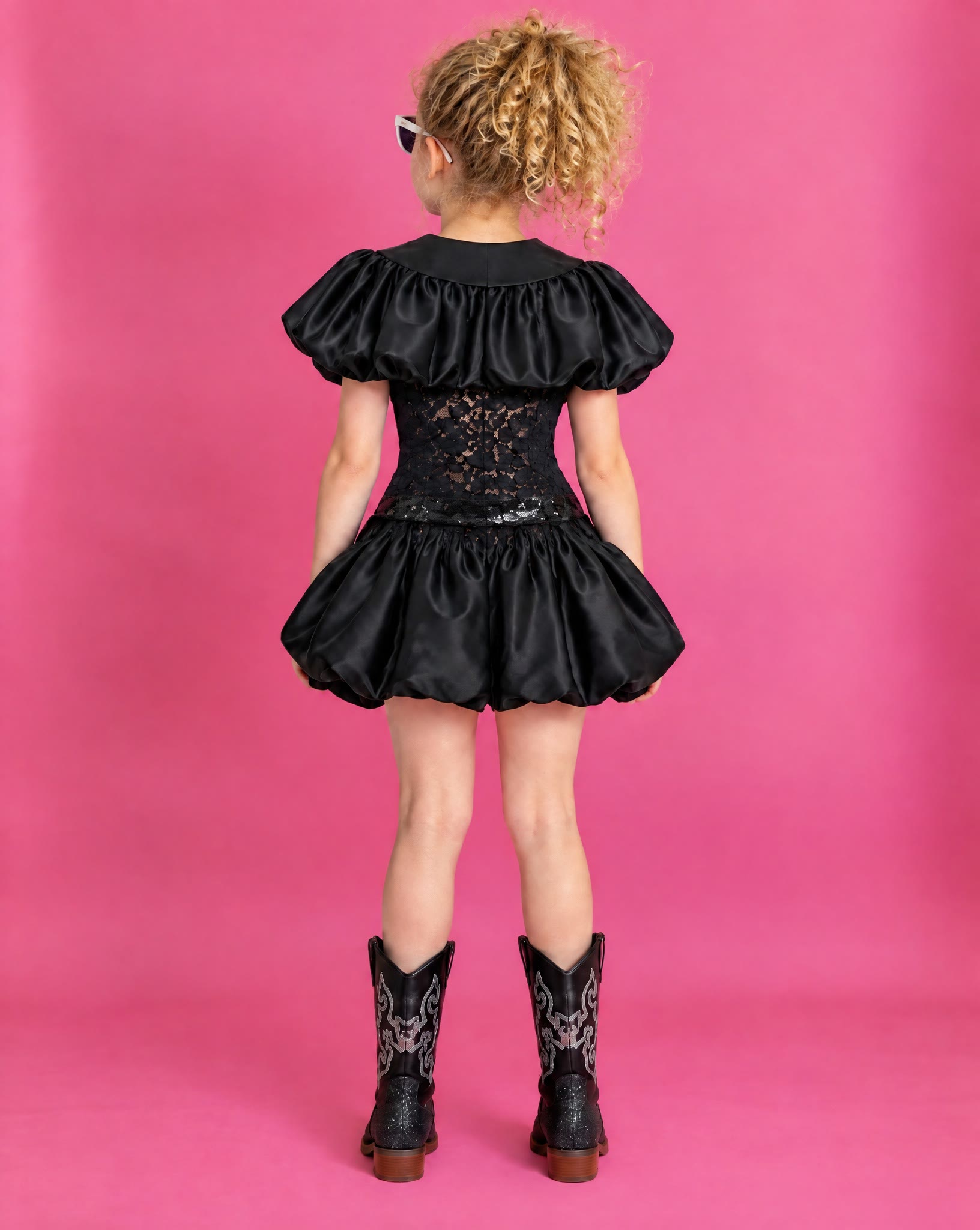 Lace Split Joint Cap Sleeve Short Two-piece Set - image 10
