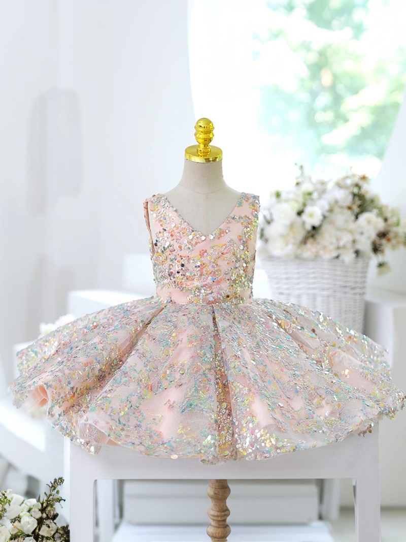 Glitter Sequins Sleeveless Midi Dresses - image 2
