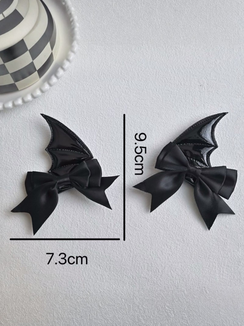 Solid With Bow Hair Accessories - Black - One size - image 2