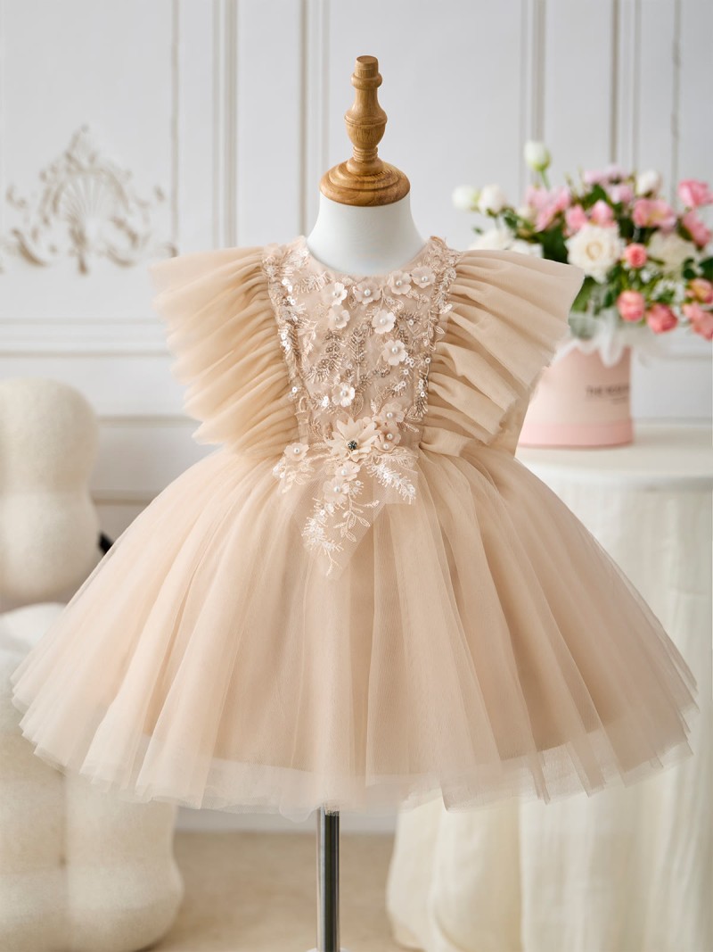 Mesh Bow Cap Sleeve Midi Dresses - image 2