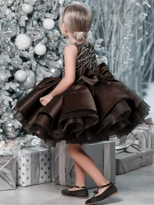 Satin Bow Sleeveless Midi Dresses - image 4