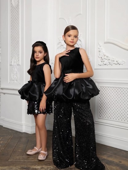 Glitter Split Joint Sleeveless Long Two-piece Set - image 5