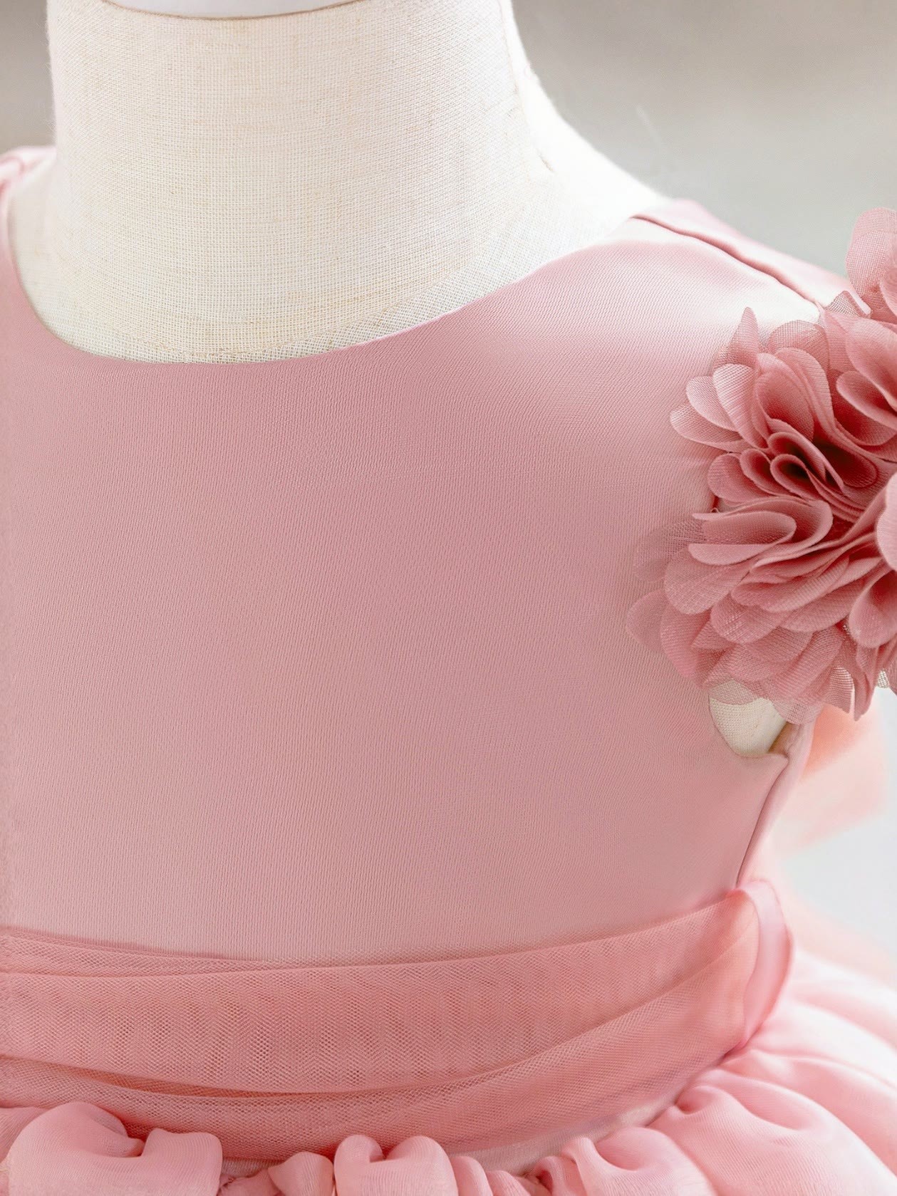 Organza Rosette Short Sleeve  Dresses - image 7