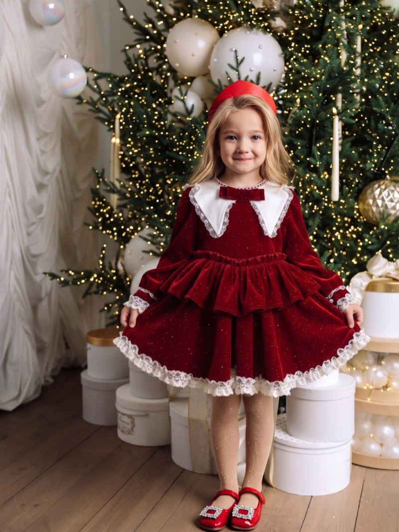 Velvet Bow Sleeveless Short Dresses - image 2