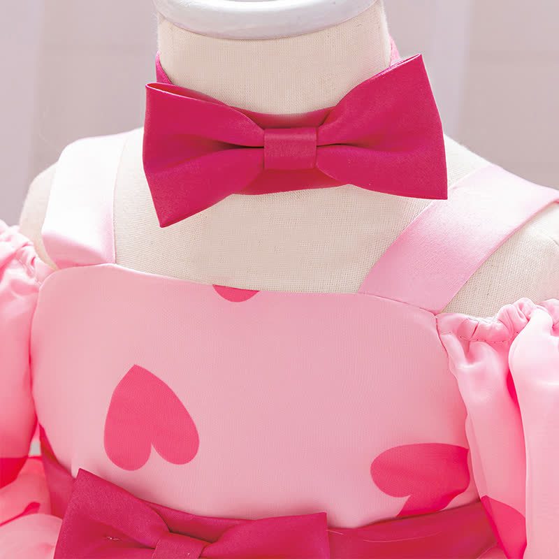 Mesh Bow Short Sleeve Maxi Dresses - image 4