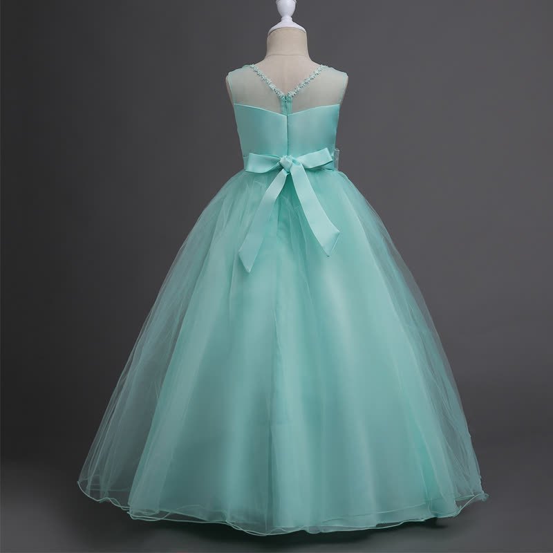 Organza Rosette Sleeveless Maxi Dresses - image 4