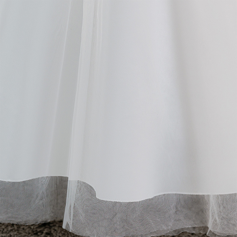 Mesh Applique Long Sleeve Maxi Dresses - image 7