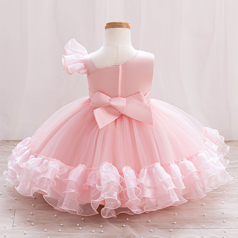 Mesh Bow Folds Sleeveless Mid-long Dresses - image 5
