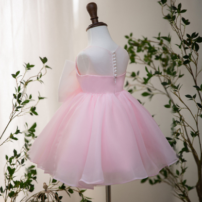 Organza Bow Sleeveless Short Dresses - image 4