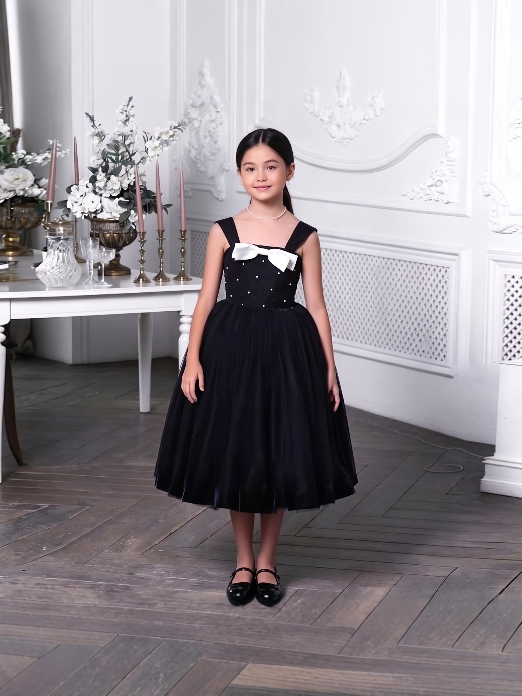 Velvet Bow Sleeveless Midi Dresses - image 6