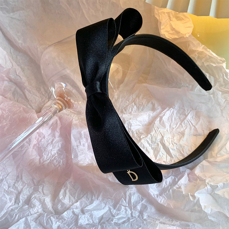 Solid With Bow Satin Hairband - image 6