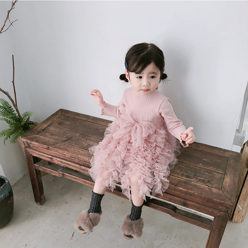 [Archive Sale] Mesh Folds Long sleeve Regular Dresses - image 3